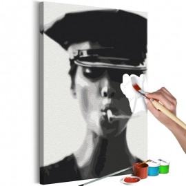 Quadro pintado por você - Woman With Cigarette