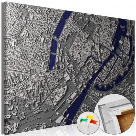 Quadro de cortiça - Copenhagen Center [Cork Map]