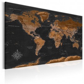 Quadro - Brown World Map (PL)