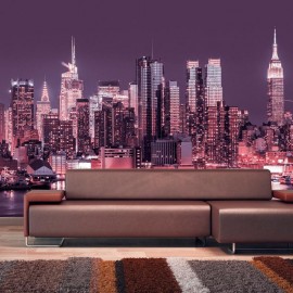 Fotomural - NYC: Purple Nights