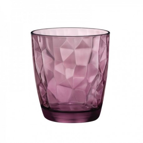 CAJA 6 VASOS 39 CLS. DIAMOND COLOR PURPURA