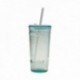 VASO 50 CLS. GLASS TO GO CON TAPA Y PAJITA