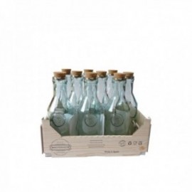 Garrafa 1 L. Vidro rústico autêntico clássico