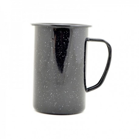 MUG ALTO 65 CLS. ESMALTADO NEGRO JASPEADO