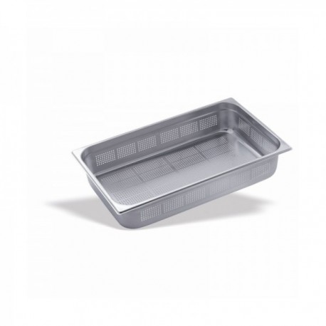 CUBETA GN 1/1 53 X 32,5 X 10 CM. PERFORADA INOX.
