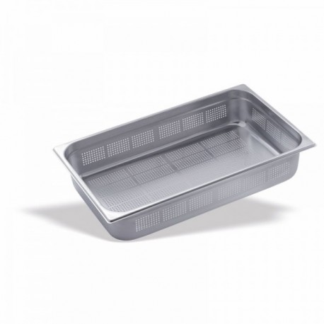 CUBETA GN 1/1 53 X 32,5 X 5,5 CM. PERFORADA INOX.