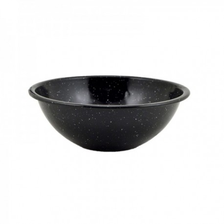 BOWL 18 CM. ESMALTADO NEGRO JASPEADO