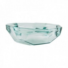 Tigela de salada de 25 cm. Diamante de vidro rústico