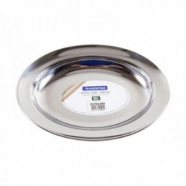 FUENTE 26 X 20 CM. OVAL HONDA ACERO INOX. TRAMONTI