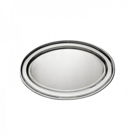 BANDEJA OVAL 40 CM. ACERO INOXIDABLE 18/10