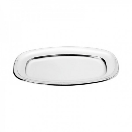 BANDEJA 35 CM. SEMI-OVAL ACERO INOX. 18/10 LINKER