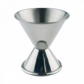 Medidor de coquetel duplo (2 e 4 cls.) Aço inoxidável.