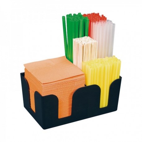 Organizador de barra de caddy de plástico preto
