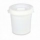 CUBETA PLASTICO BLANCO REDONDA 30 L. CON TAPA