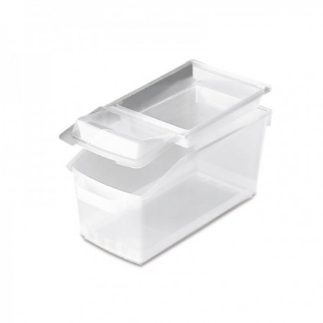 CUBETA PLASTICO TRANSPARENTE DISPENSADORA 14 L.