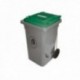 CUBO DE BASURA PEDAL 80 L.TAPA VERDE