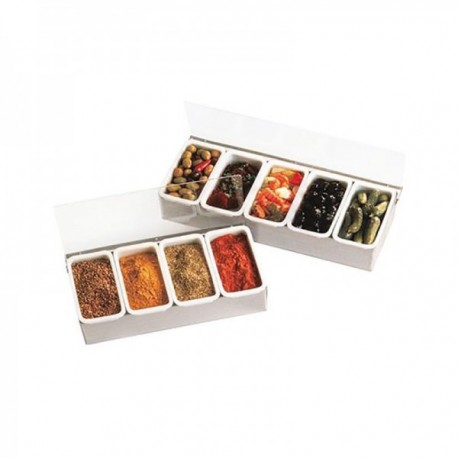 ESPECIERO 6 COMPARTIMENTOS CON TAPA