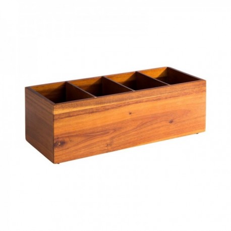 CAJA 36 X 14 CM. MADERA 4 COMPARTIMENTOS