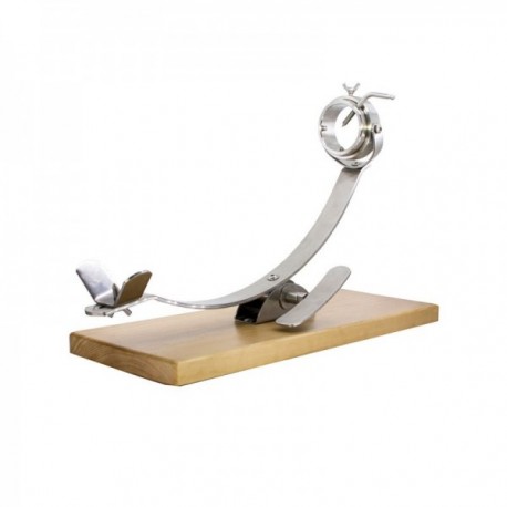 JAMONERO CON BALANCIN GIRATORIO BASE MADERA