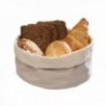 PANERA 20 X 15 CM. OVAL ALGODON NEGRO/BEIGE