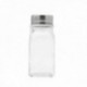 SALERO CUADRADO 10 X 4 CM. CRISTAL TAPA ACERO INOX