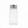 SALERO CUADRADO 10 X 4 CM. CRISTAL TAPA ACERO INOX