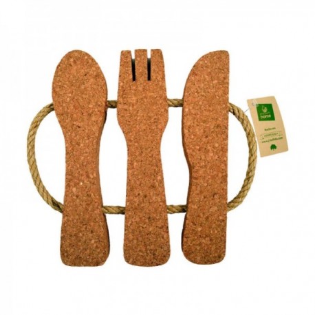 SALVAMANTEL CON FORMA DE 3 CUBIERTOS PREMIUM HOME