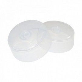 SET 2 CAMPANAS CUBREPLATO PLASTICO PP 30 X 11 CM.