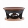 SOPORTE HIERRO FUNDIDO CON PLATO 25 CM.REFRACTARIO