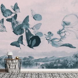 Papel de parede autocolante - Butterflies and Fairy