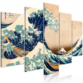 Quadro - The Great Wave off Kanagawa (5 Parts) Wide